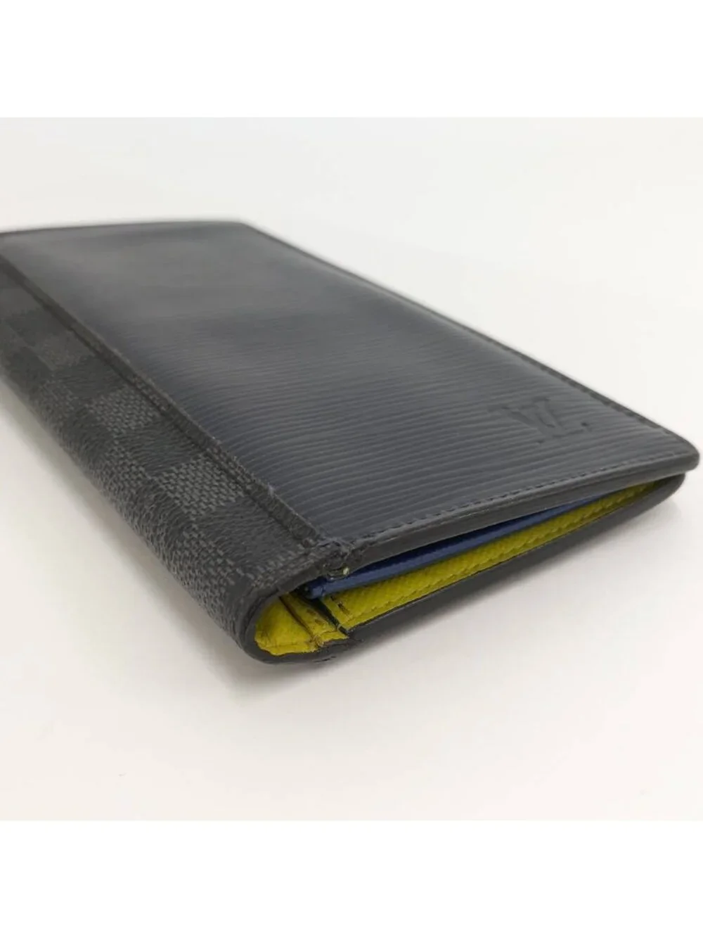Louis Vuitton Portefeuille Brazza Wallet Epi Damier Graphite Black Navy